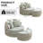 Upholstered Round Accent Barrel Chair with Ottoman-802254995