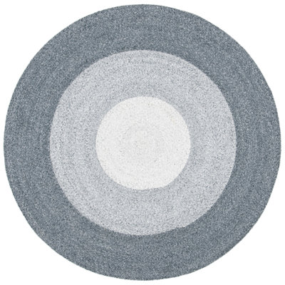 Round Waltman Handmade Grey Area Rug
