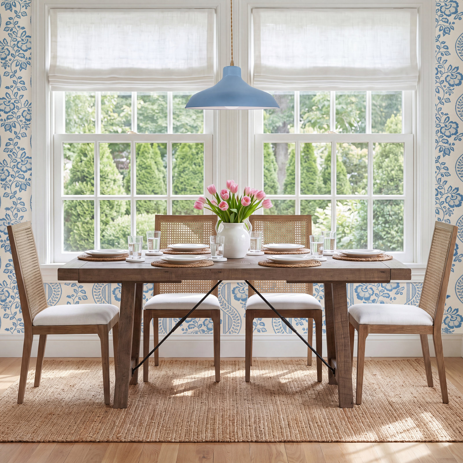 Pelia 72.01" Extendable Solid Wood Dining Table, Rustic Natural