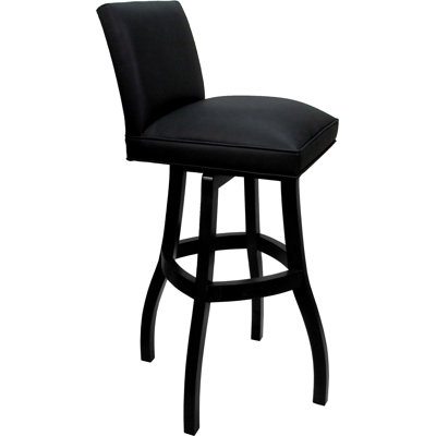 Swivel Wood Extra Tall Bar Stool On S-base by Winston Porter