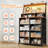 11 Drawers Tall Dresser With Metal Mesh Shelf And Led Lights, Double Dresser For Bedroom With 2-Tier Shelf-1134626907