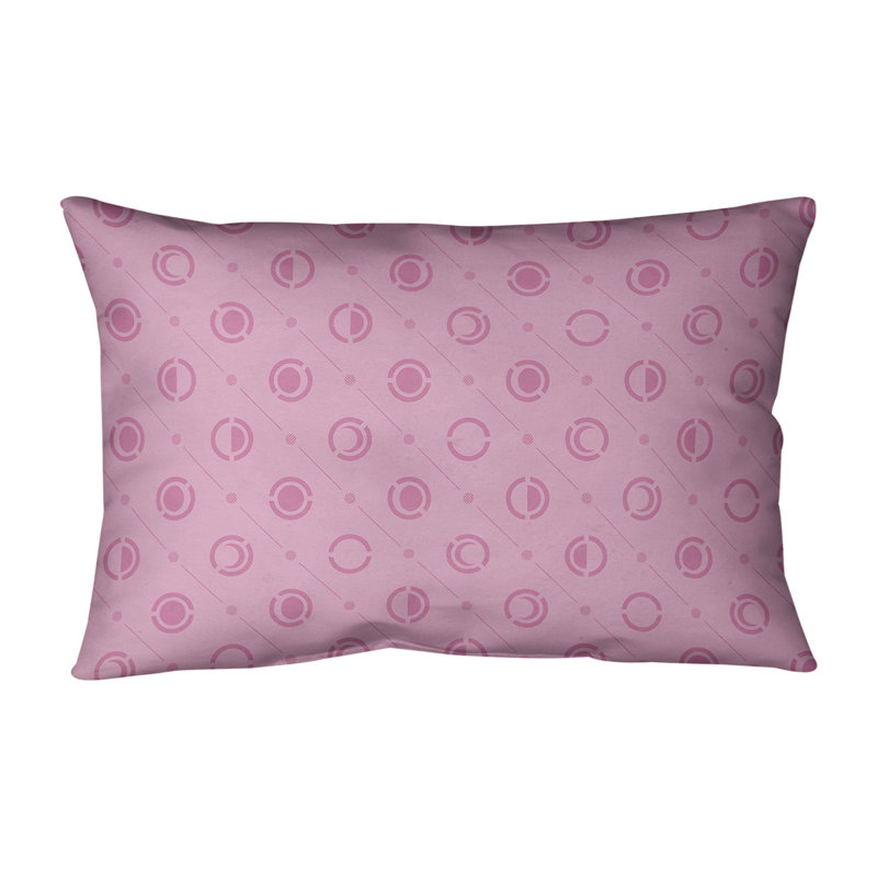 Coussin lombaire Moon phases, H 14 po x l 20 po, Rose clair, Duvet/plume
