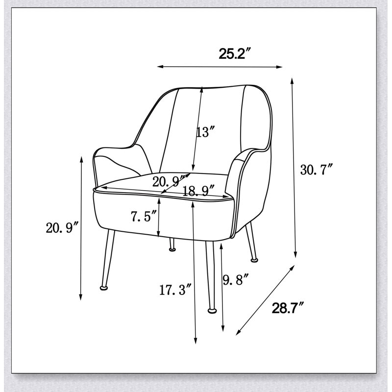 Fauteuil en sherpa moderne Mid-Century