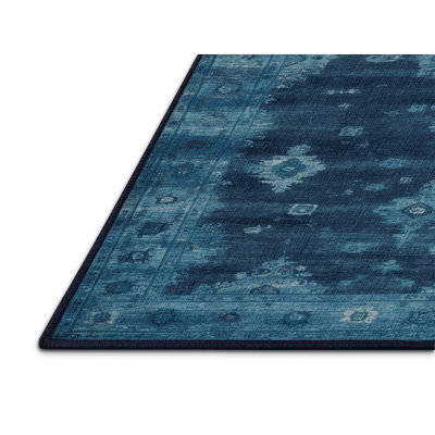 Machine Washable Overdyed Gray Area Rug