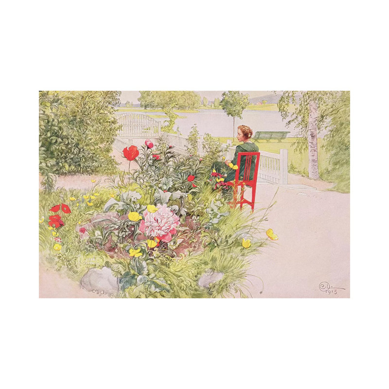 Summer In Sundborn, 1913 by Carl Larsson - Wrapped Canvas Gallery-Wrapped Canvas Giclée, 20.32 cm H x 30.48 cm W