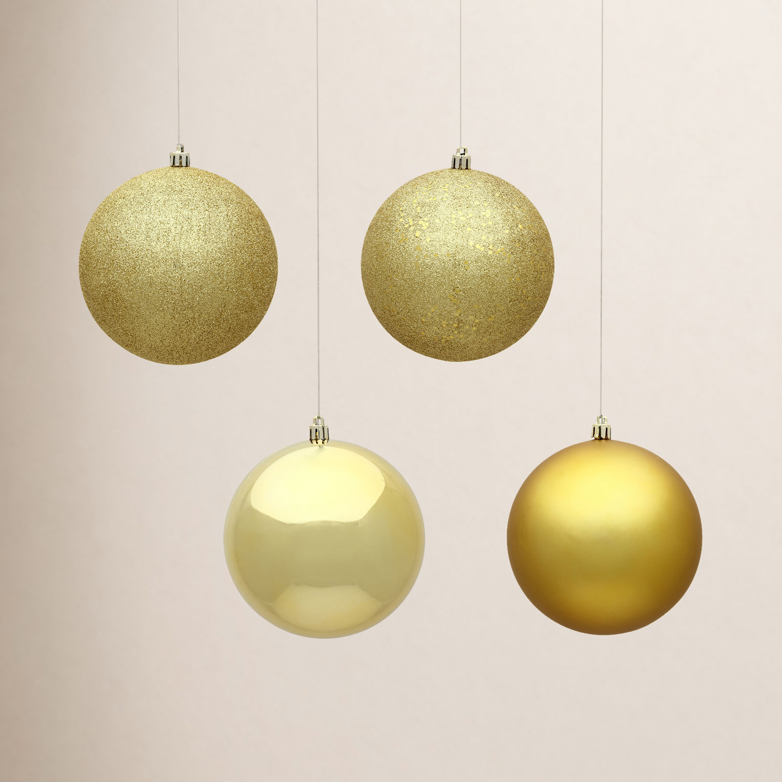 Holiday Décor Ball Ornament, Gold, 2.75"