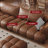 Brown Genuine Leather Modular Sofa