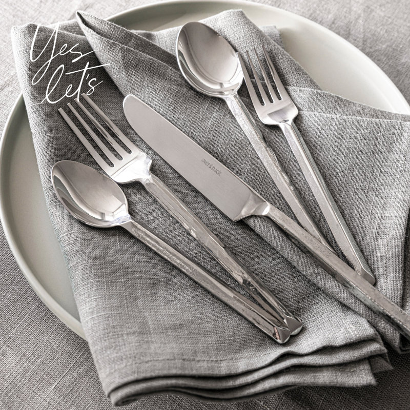over&back 100% Linen Napkins, Gray