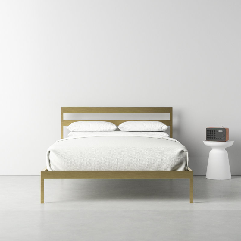 Aston Slat Bed, Queen, Gold