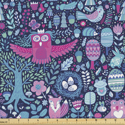 Chitu Forest Animals and Botany Birds Bunny Frog Fox Multi-Purpose Fabric
