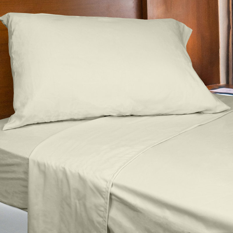 Microfiber Sheet Set, Full/Double Sheet Set + Fitted Sheet + 2Pillowcase,  Antique White