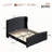 Mid-Century Modern King Bed Frame, 92.1"L Velvet Upholstered Platform Bed with Tufted Wingback Headboard-1859320124