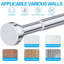 Tringle de rideau de douche à tension réglable, tringle de salle de bain à ressort en acier inoxydable sans perçage, conception antidérapante antirouille pour salle de bain standard