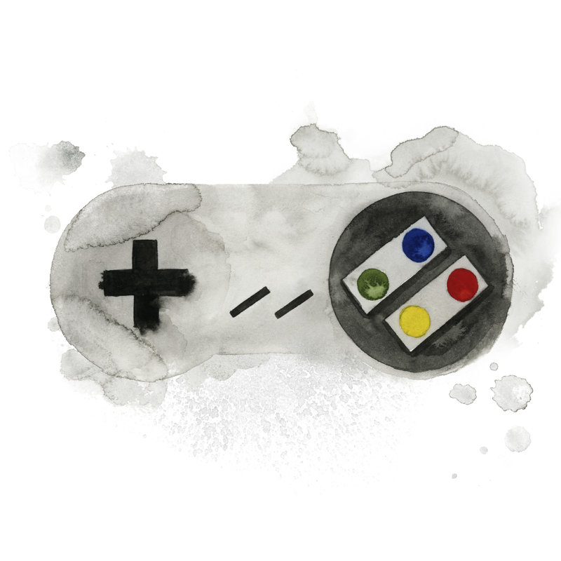 Gamer II by Grace Popp - Wrapped Canvas Painting, 30cm H x 30cm W x 3.8cm D