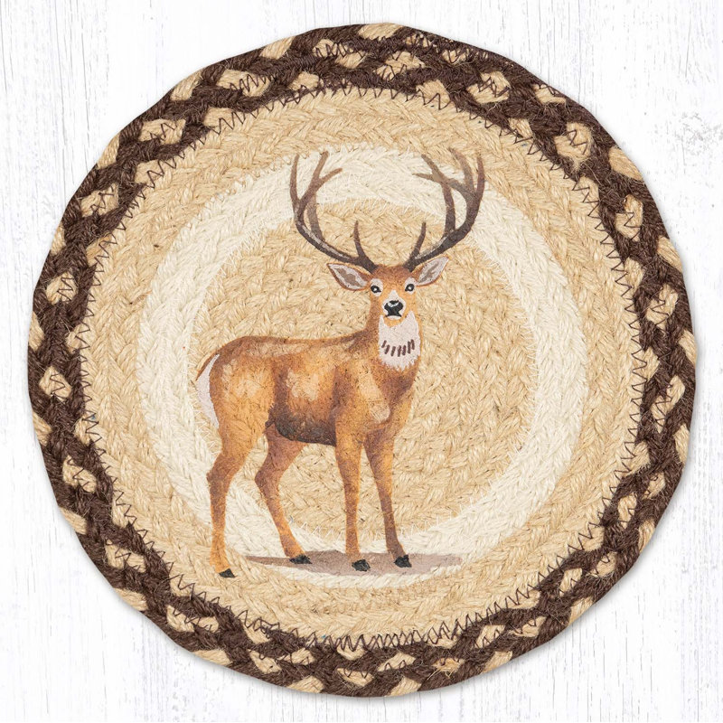  Décoration de table de Noël sur le thème de la nature - Cerf au jute pocheté à la main