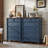 Farmhouse 6 Drawer Dresser, Chest Of Drawers For Bedroom, 43.5" Tall Dresser With Roman Column And Metal Handles, Storage Dressers Organizer For Living Room, Hallway, Closet -1013977146