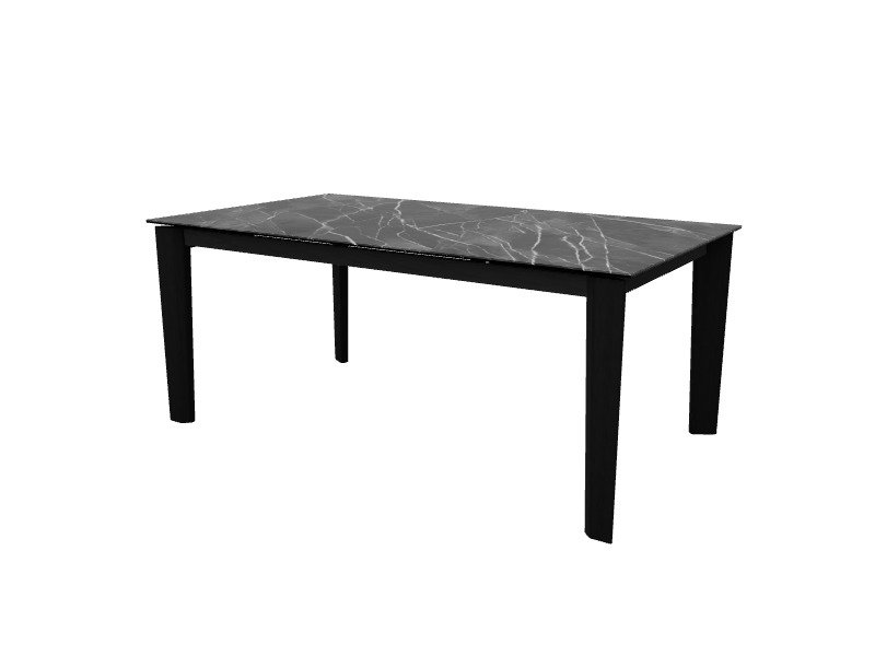 Dogma Extendable Tables, White Marble, Matt Black