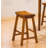 Casual Dining Saddle Seat Stools 2Pc Set Solid Wood