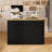 Modern 89.7'' Extendable Dining Table Rectangle Sideboard with Storage-1479567858