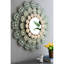 Miroir médaillon en fer forgé avec tentation florale