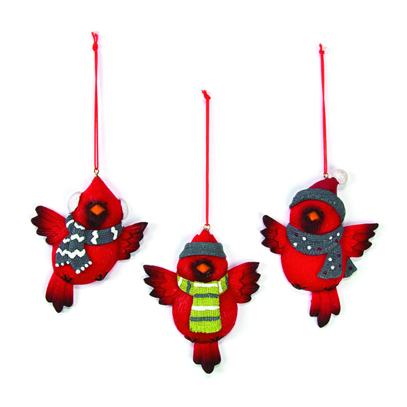 Ensemble d'ornement 12 pièces cardinal suspendu