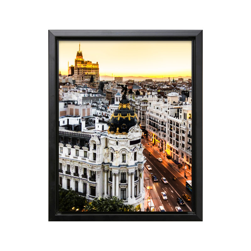 Gran Gran Street, Black Framed, Canvas, 11"H x 14"W