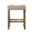 Plankinton 25 In. Rustic Oak Backless Wood Bar Stool With Fabric Seat Set Of 2