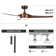 132cm Smart LED Ceiling Fan with Dimmable Light Kit and Remote