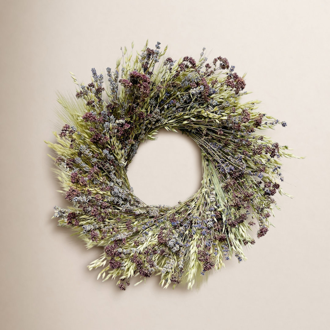 Dried Lavender and Avena 22" Spring Wreath The Holiday Aisle®