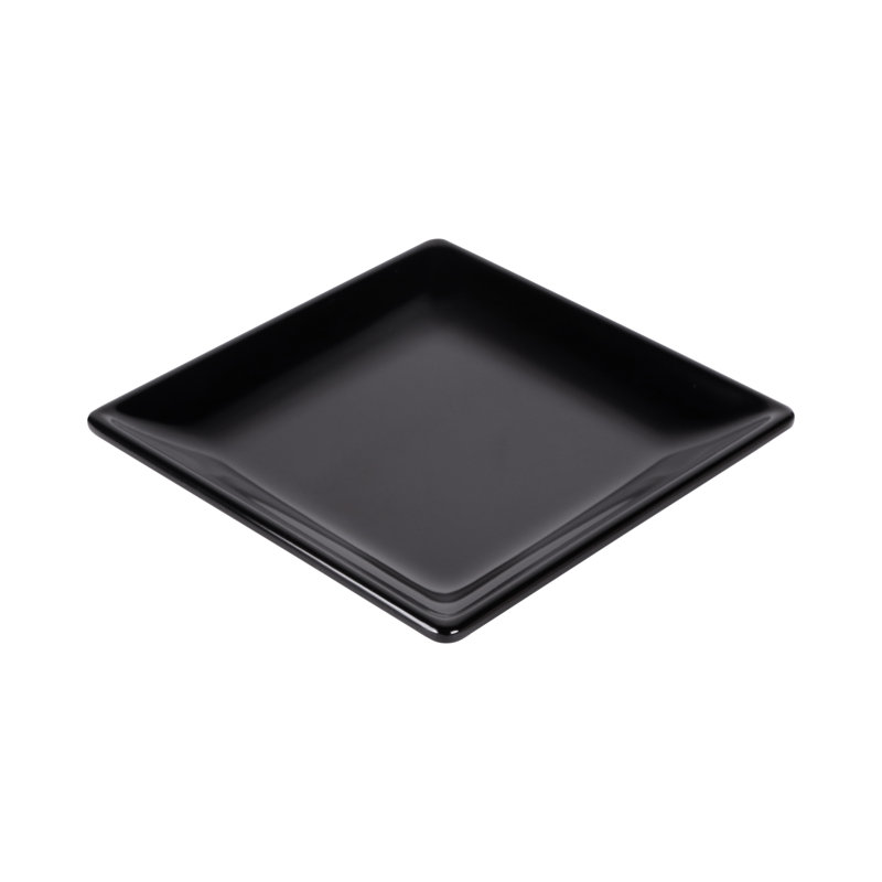 Plaque de hors-d’œuvres en mélamine 7", Noir