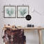 Ensemble de 2 toiles flottantes encadrées à motif de branches de corail subtiles, design par Carol Robinson-1387935236-1387935235