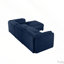 Causeuse en chenille avec repose-pieds, dossier cylindrique et accoudoirs-639171367