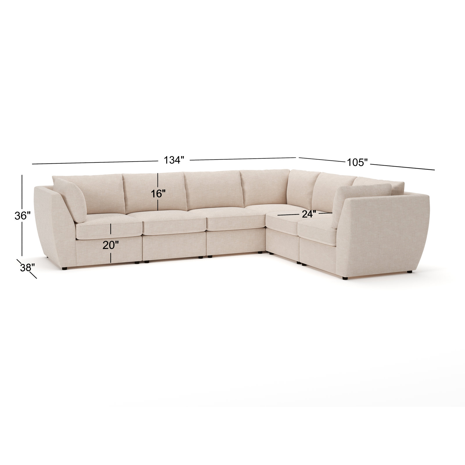 Caldwell Modular Reversible Sectional, Bella Forest