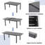 Table d'extérieur en aluminium 83 po