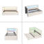 Lit plateforme tapissier simple avec ports USB et ceinture à DEL, avec lit gigogne-1737287400