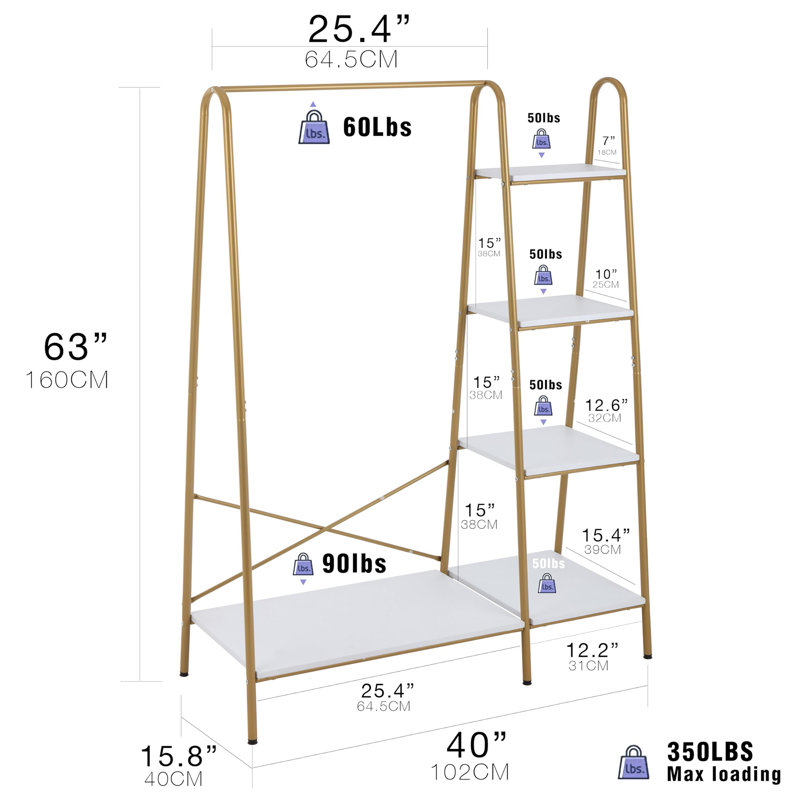 Yunfei 40'' Metal Clothing Rack