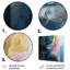 «Rose and Blue Exploration The Unseen I» - Art mural géométrique abstrait en métal-1698124517