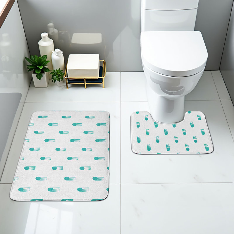  Ensemble de tapis pour salle de bain Jellyfish