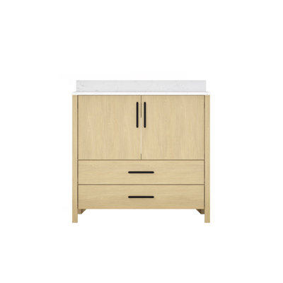 Meuble-lavabo de 36 po avec rangement pour comptoir et trou de robinet