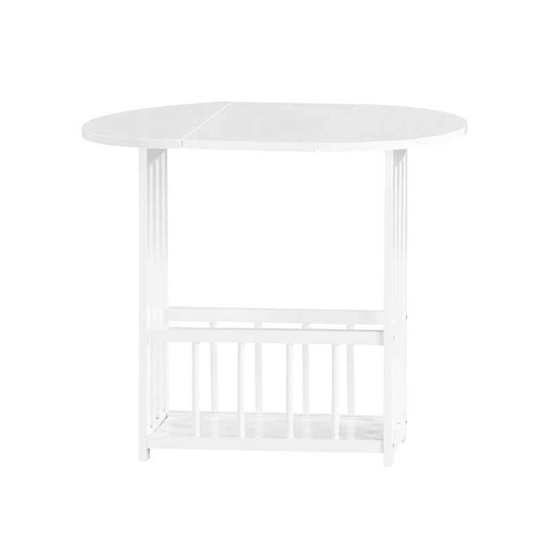 Solid Wood End Table, White