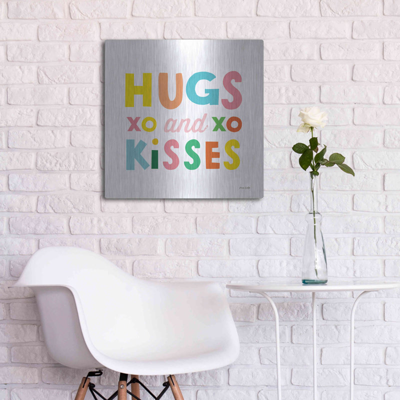 «Hugs and Kisses» par Ann Kelle Designs, art mural en métal, H 24 po x l 24 po