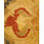 Tapis orange / jaune en laine noué à la main de conception unique 12 pi 2 po x 17 pi 10 po Ohlone