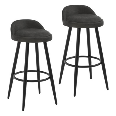 Ackeron Upholstered Counter Stool with Metal Frame