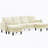 Chenille Sectional Sofa, U Shaped Sofa Couch with High Density Memory Foam-501977798