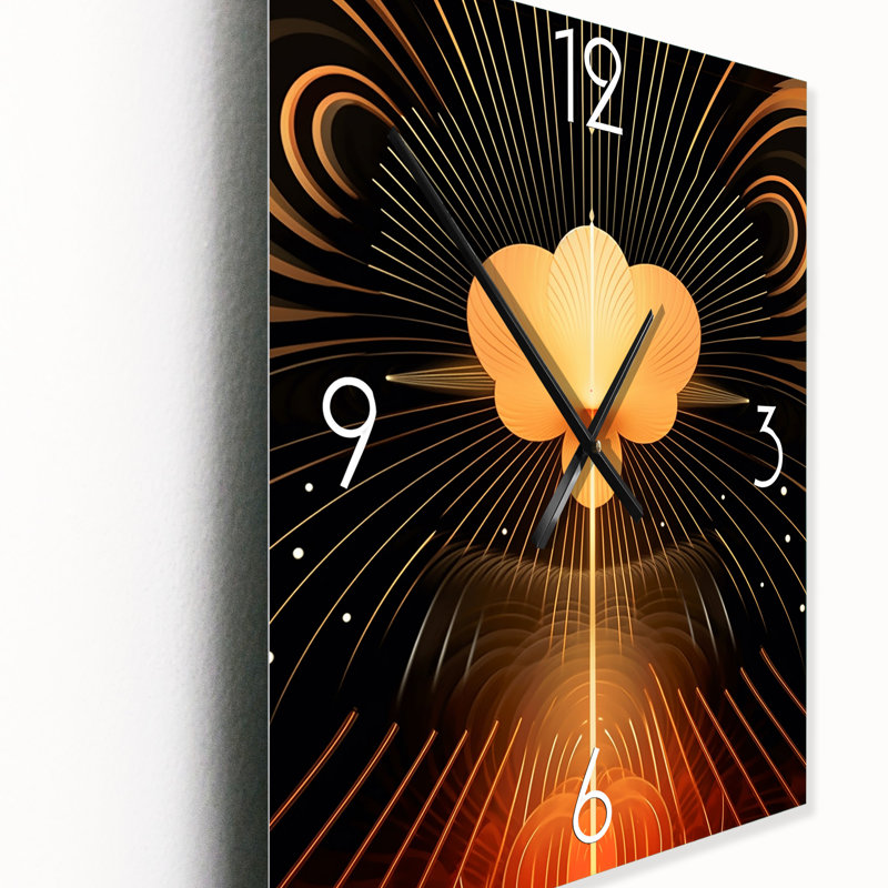 Horloge murale géométrique surdimensionnée, H 32 po x l 16 po x P 1 po