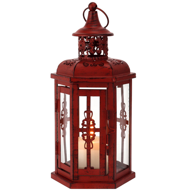 Decorative Candle Lantern 10“H Vintage Hanging Lantern