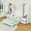 Lit escamotable 4 tiroirs en bois avec placard et tablettes-2084693829