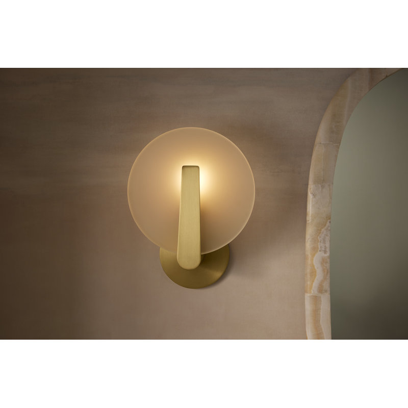 Hint One-Light Sconce, Brushed Brass