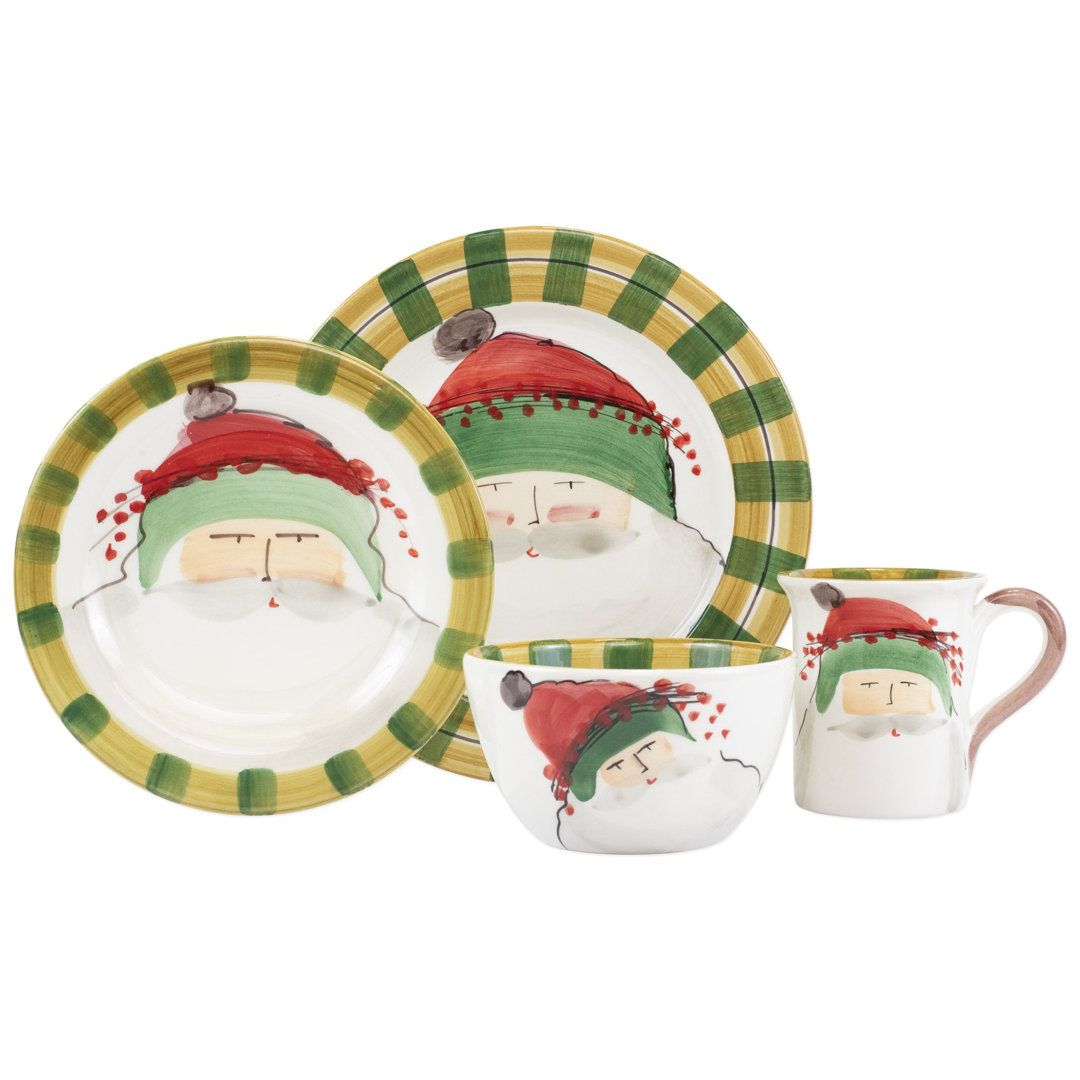 Old St. Nick 4 Piece Handmade Dinnerware Set VIETRI