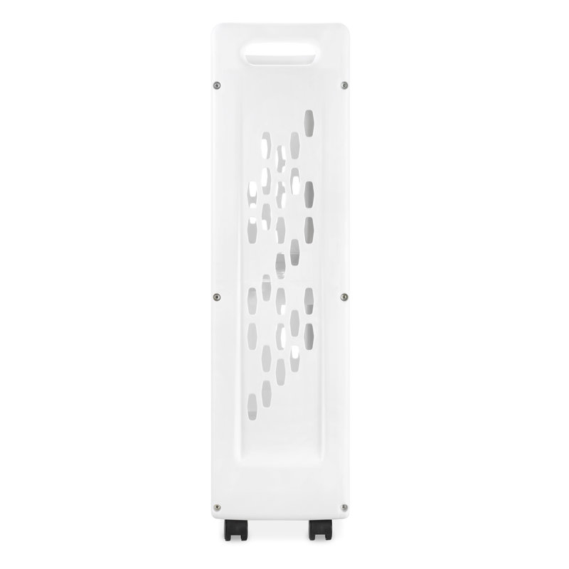 White Slim 3-Tier Rolling Storage Cart with Wheels